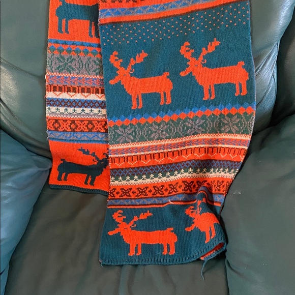 Festive Reindeer Sweater - Teal and Orange - Picture 2 of 5